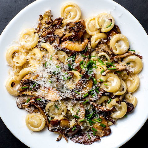 A plated cooked Mushroom Dish