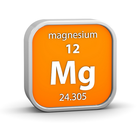 a orange square with white text "Mg" and a gray border