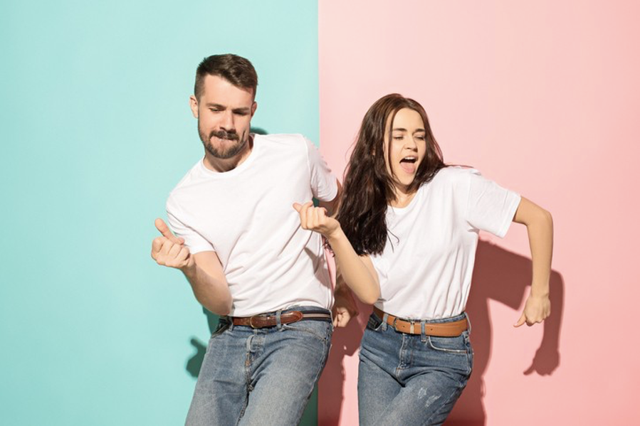 A man and a woman Dancing