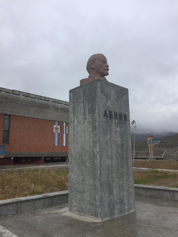 Vladimir Lenin Looks Over Pyramid Svalbard Ghost Town