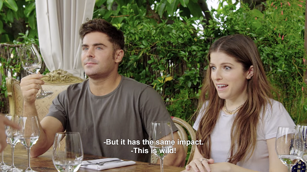 Zac Efron and Anna Kendrick water tasting with Martin Riese on Down to Earth