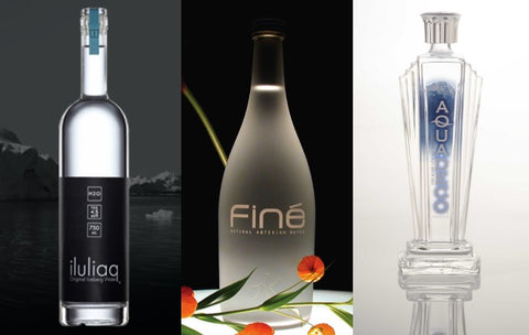 Discontinued bottled water brands Iluliaq, Fine, and Aqua Deco