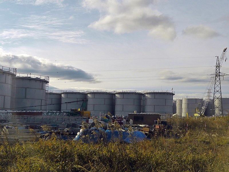 Tanks to store water contaminated with radionuclides at Fukushima