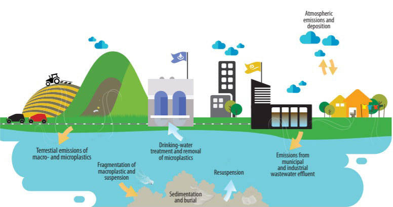 Origins of Microplastics in Drinking Water