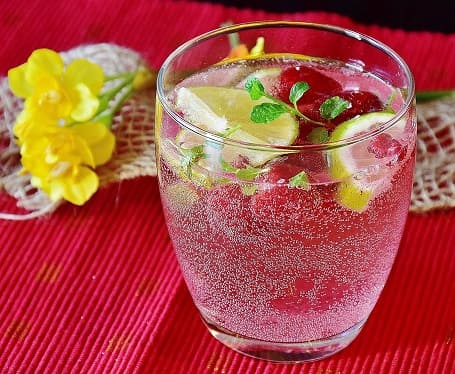 Refreshing Raspberry Lime Margarita Fizz with Garnish