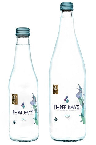Bottles of Three Bays Water