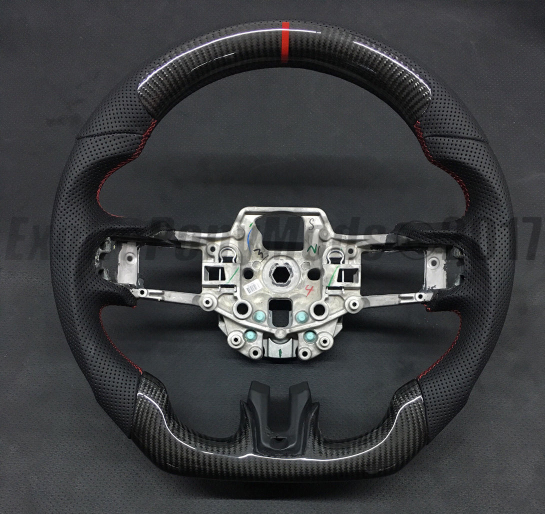 2015 19 Custom Carbon Fiber Alcantara Racing Inspired Mustang Steering