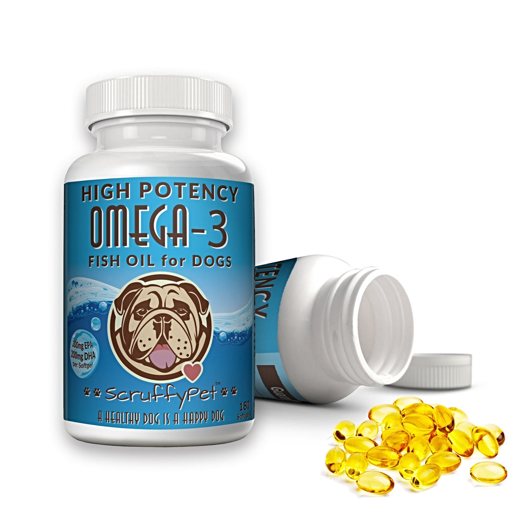 Omega 3 Fish Oil for Dogs w/ vitamin E ScruffyPet