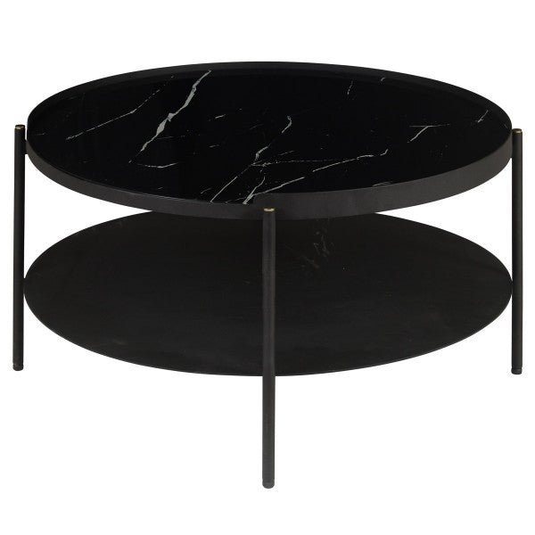 Masa rotunda neagra din metal Complice Zago