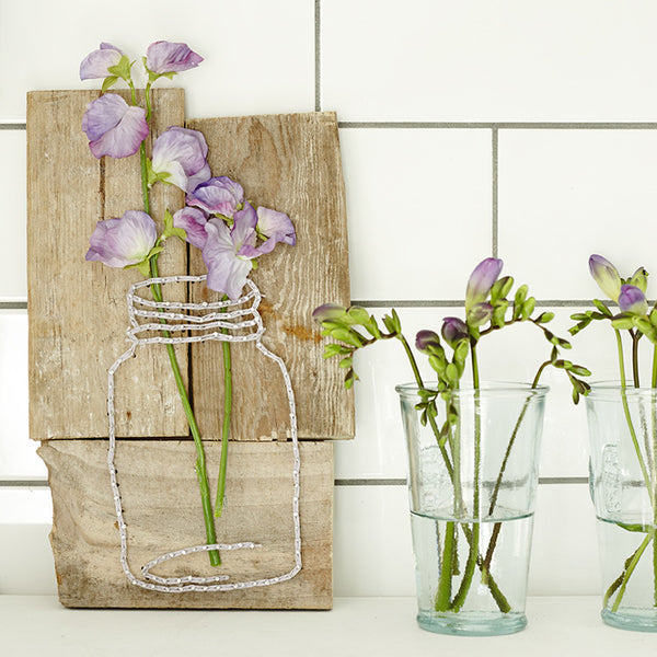 Flowers in a Jar - String art project