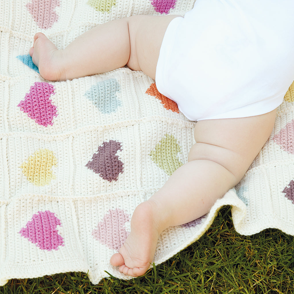 crocheted baby blanket
