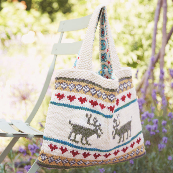 Festive Tote Bag by Nicki Trench, Free Knitting Pattern