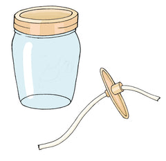 Mason Jar Tiki Torch Illustration