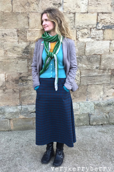 Very Kerry Berry  in a homemade skirt from A Beginner's Guide to Making Skirts