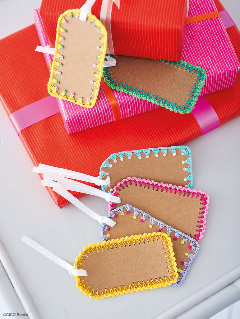 Gift Tags, Colourful Crochet