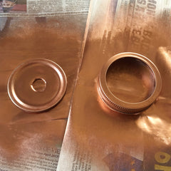 Copper spray paint the lid