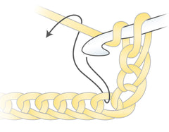 treble stitch step 1