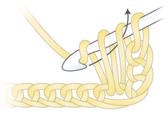 treble stitch step 2