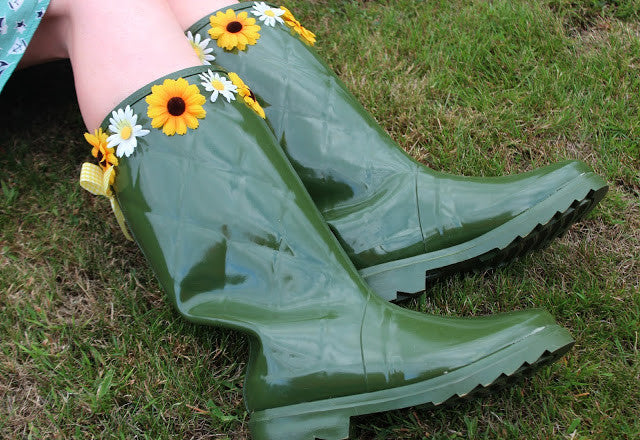 Floral wellies