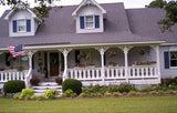 Photo of Simple PVC Victorian Gable Decoration on Home in Manns Harbor NC 2