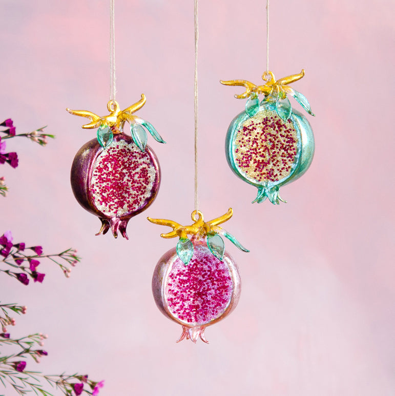 Persnickety Pomegranate Ornament - Glitterville Studios