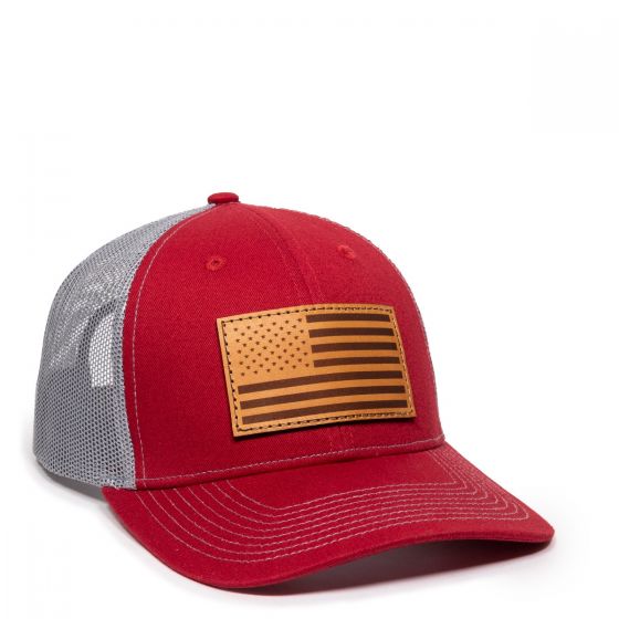 Mesh Back USA Flag Fishing Hat