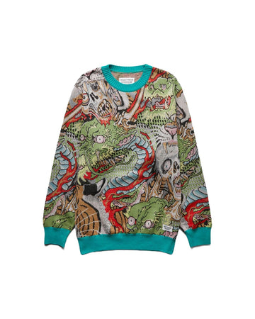 WACKO MARIA - TIM LEHI / JACQUARD SWEATER ( TYPE-1 ) - 22FW-WMK