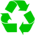 Green recycling logo