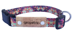 geometric tri tail dog collar with cork