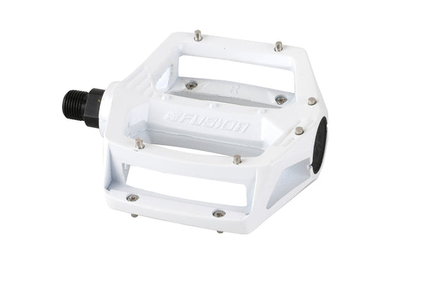 white bicycle pedals