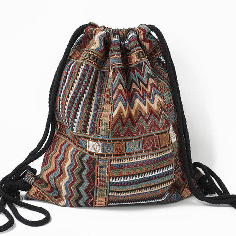 woven drawstring bag