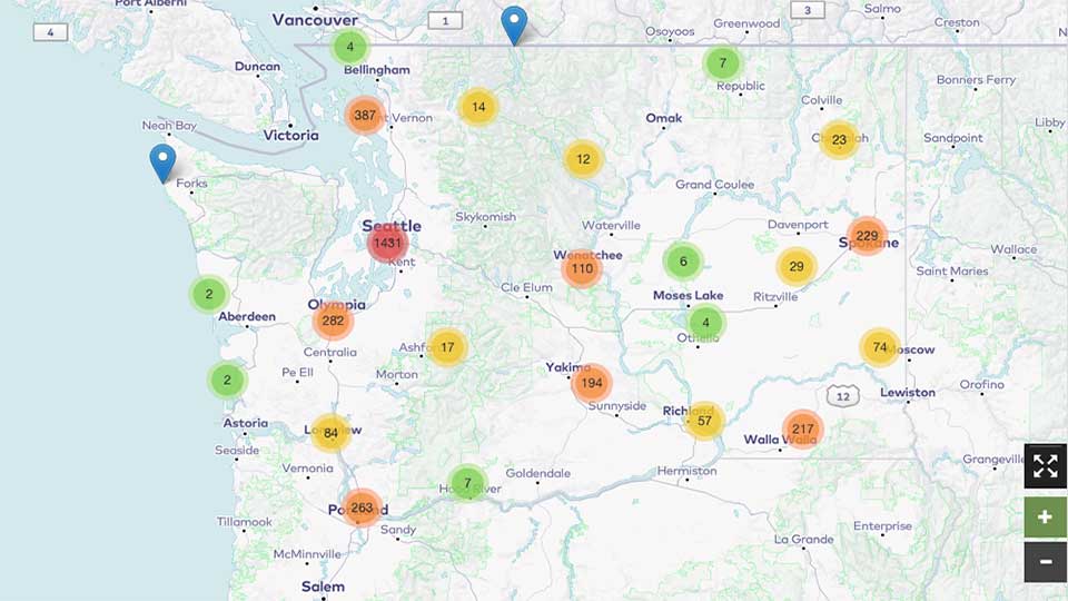 The Earthquake Map that Shows Washington State's Vulnerable Buildings