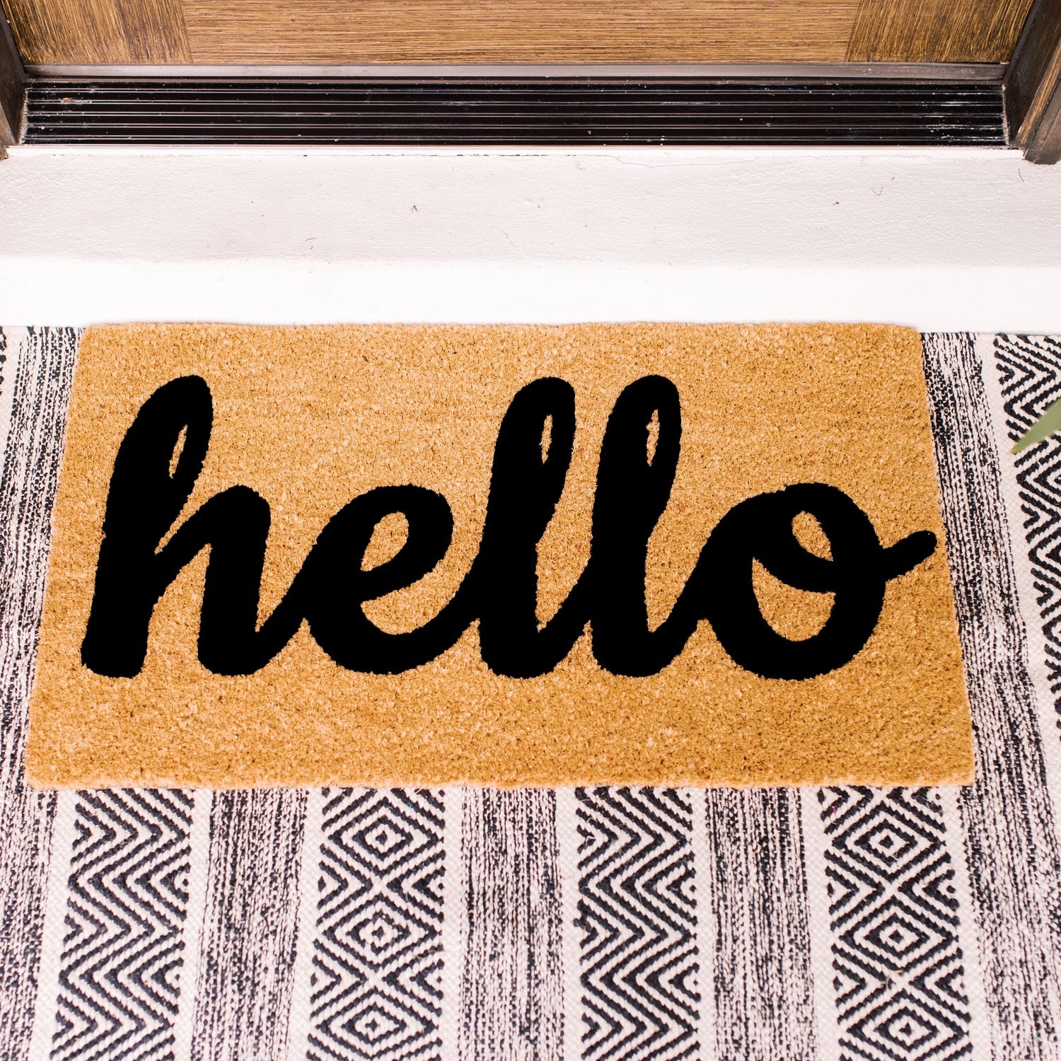 hello Natural Coir Doormat