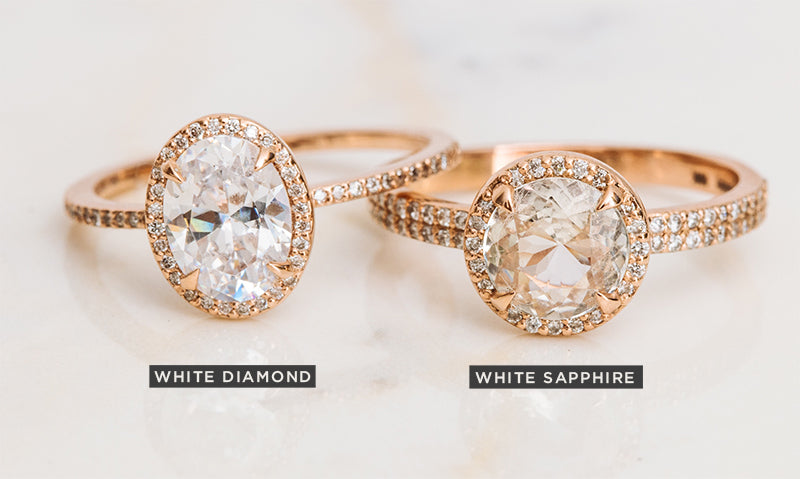Emerald Cut Engagement Ring White Sapphire