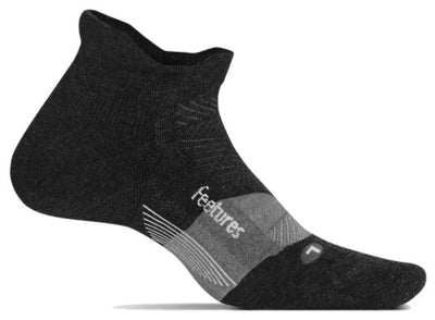 Feetures Elite Light Cushion No Show Tab Socks - Bounce Black