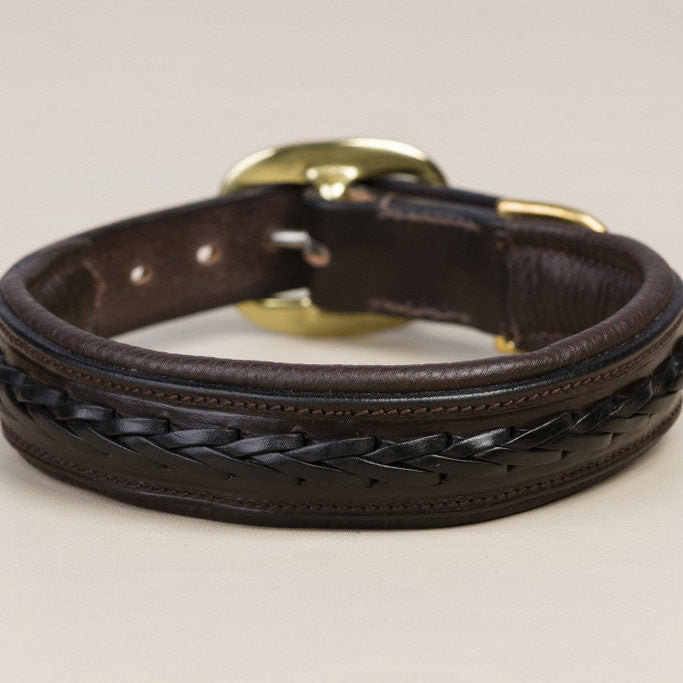 Braided Leather Dog Collar – Mal Byrne Performance Saddlery
