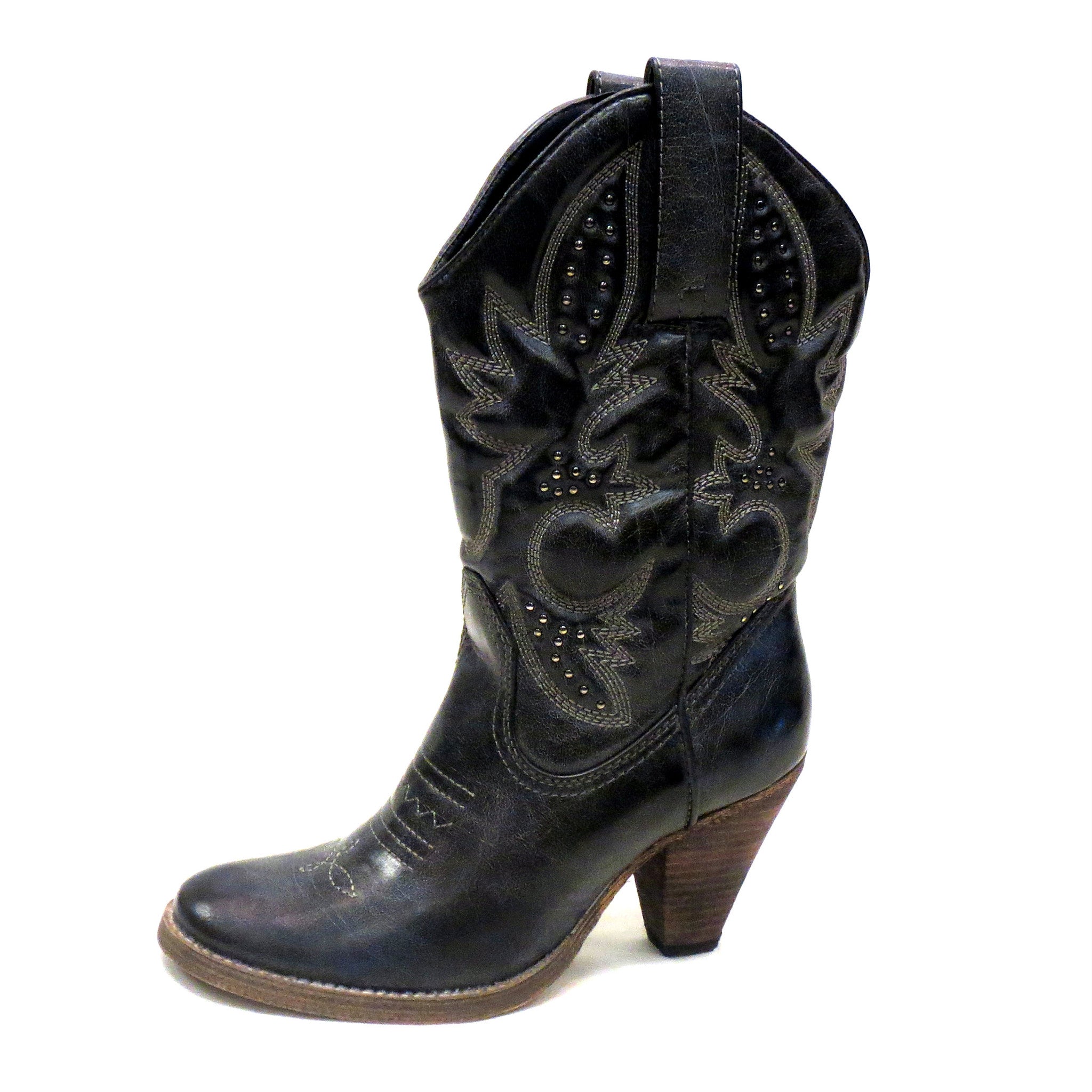 Very Volatile Denver Cowgirl Boots Black/Grey | All Dec'd Out – All ...