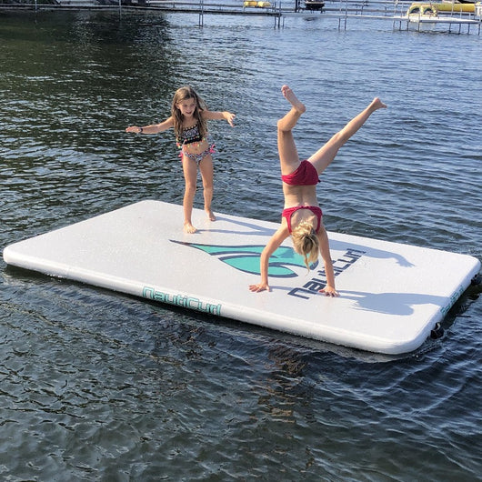 Nautipad Inflatable Swim Mat Lily Pad Swim Platform Play Mat Nauticurl Llc