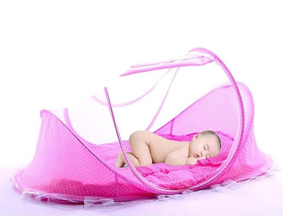 portable crib with mosquito net