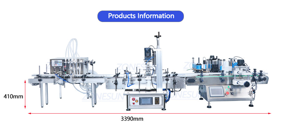 ZONESUN ZS-FAL180D Tabletop Liquid Filling Capping Double Sides Labeling Machine