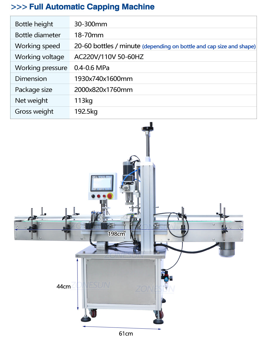 ZONESUN 4 Nozzles Liquid Filling Capping And Round Bottle Labeling  Production Line