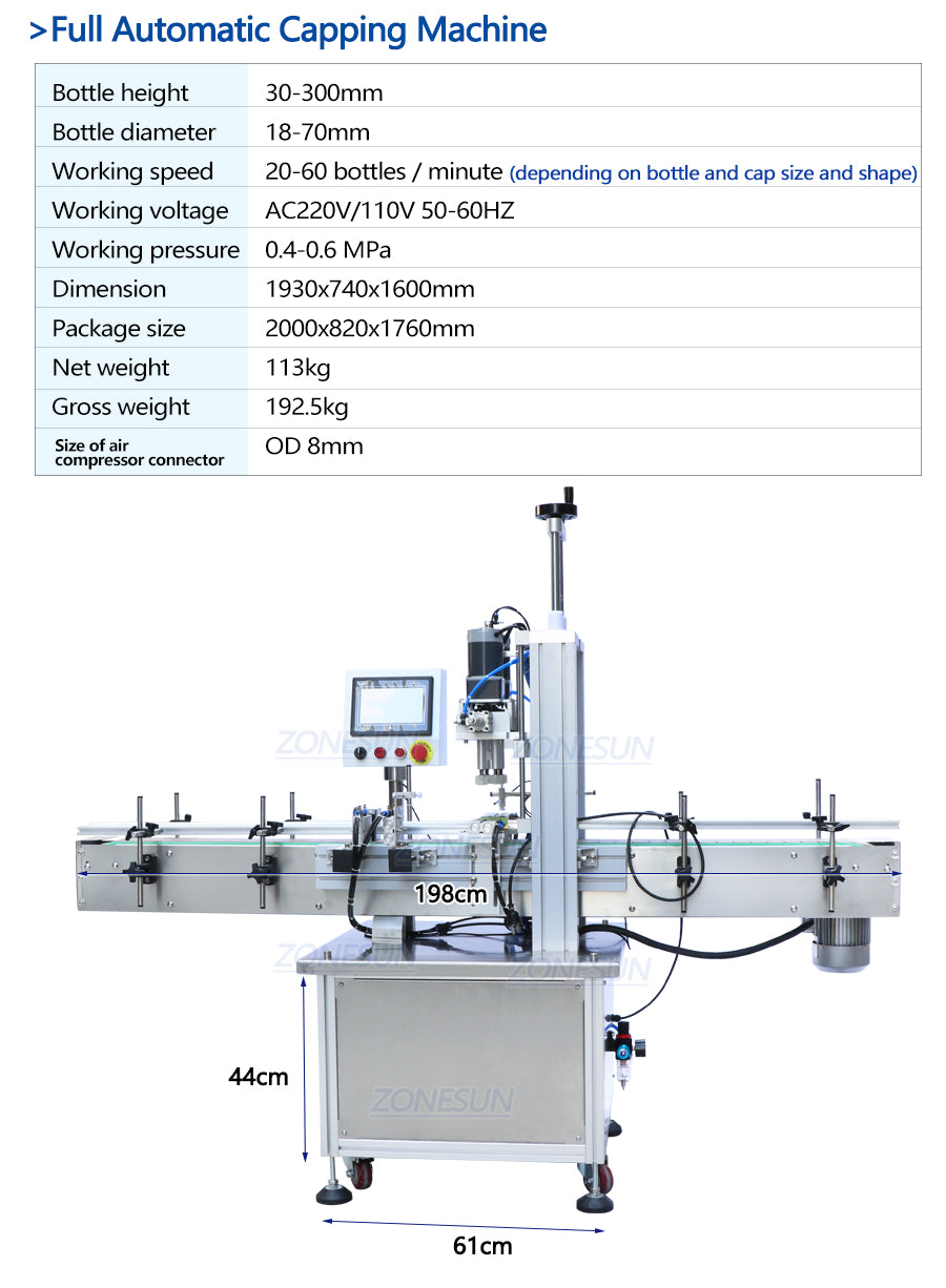 ZONESUN ZS-FAL180P2 Liquid Filling Capping And Round Bottle Labeling Machine