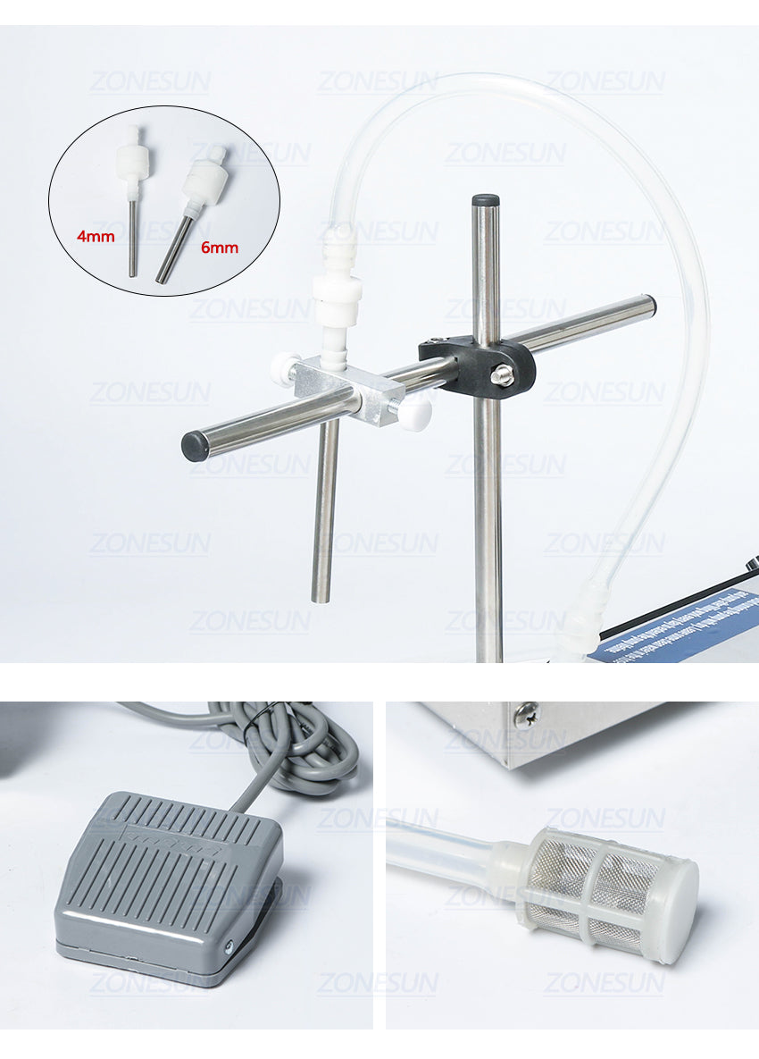 ZONESUN ZS-YTDP1 Small Semi-automatic Diaphragm Pump Liquid Filling Machine