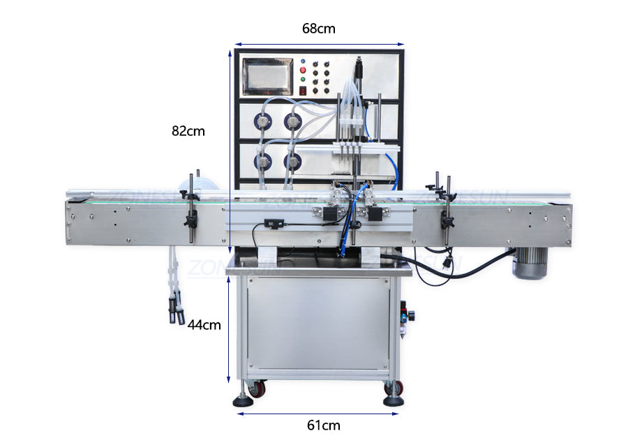 ZONESUN Small Automatic 4 Nozzles Liquid Filling Capping Production Line