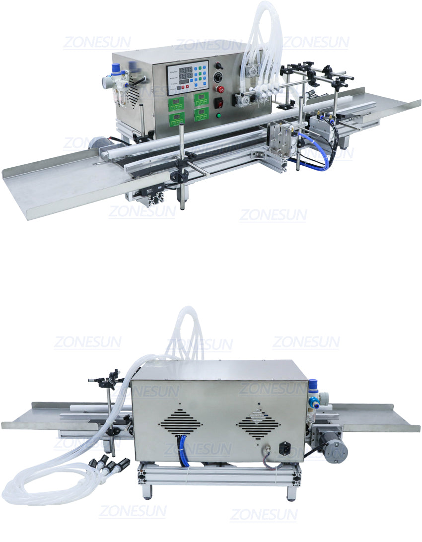 ZONESUN ZS-DTPP4W Automatic 4 Nozzles Peristaltic Pump Liquid Filling Machine