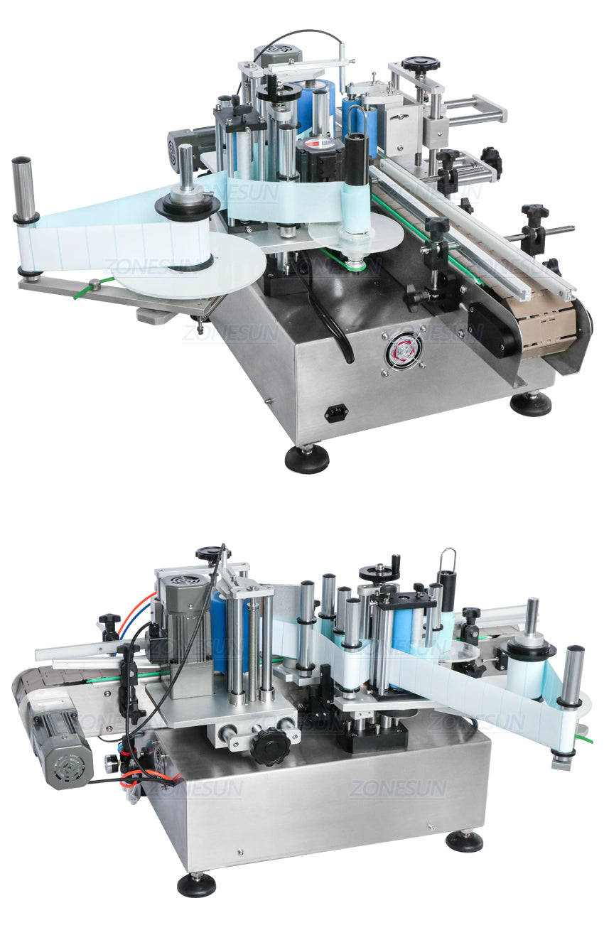 ZONESUN ZS-TB500 Double Side Round Bottle Positioning and Labeling Machine With Date Coder