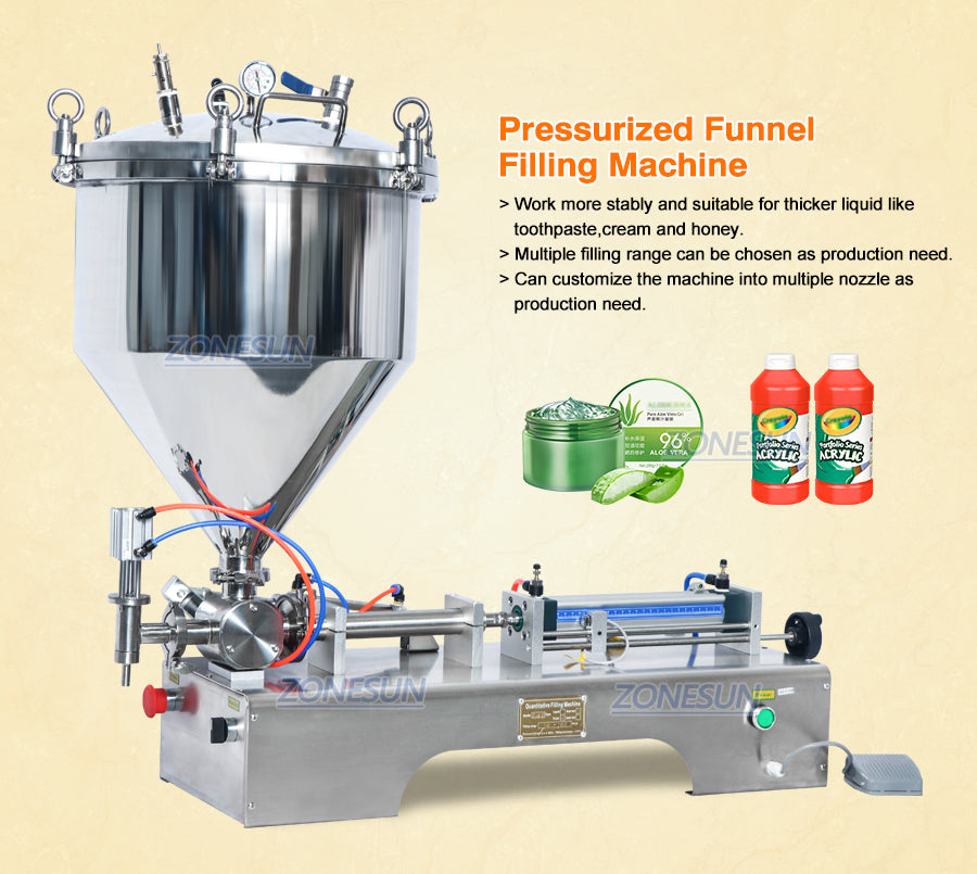 ZONESUN ZS-GTP1 Pressurized Paste Filling Machine With Hopper