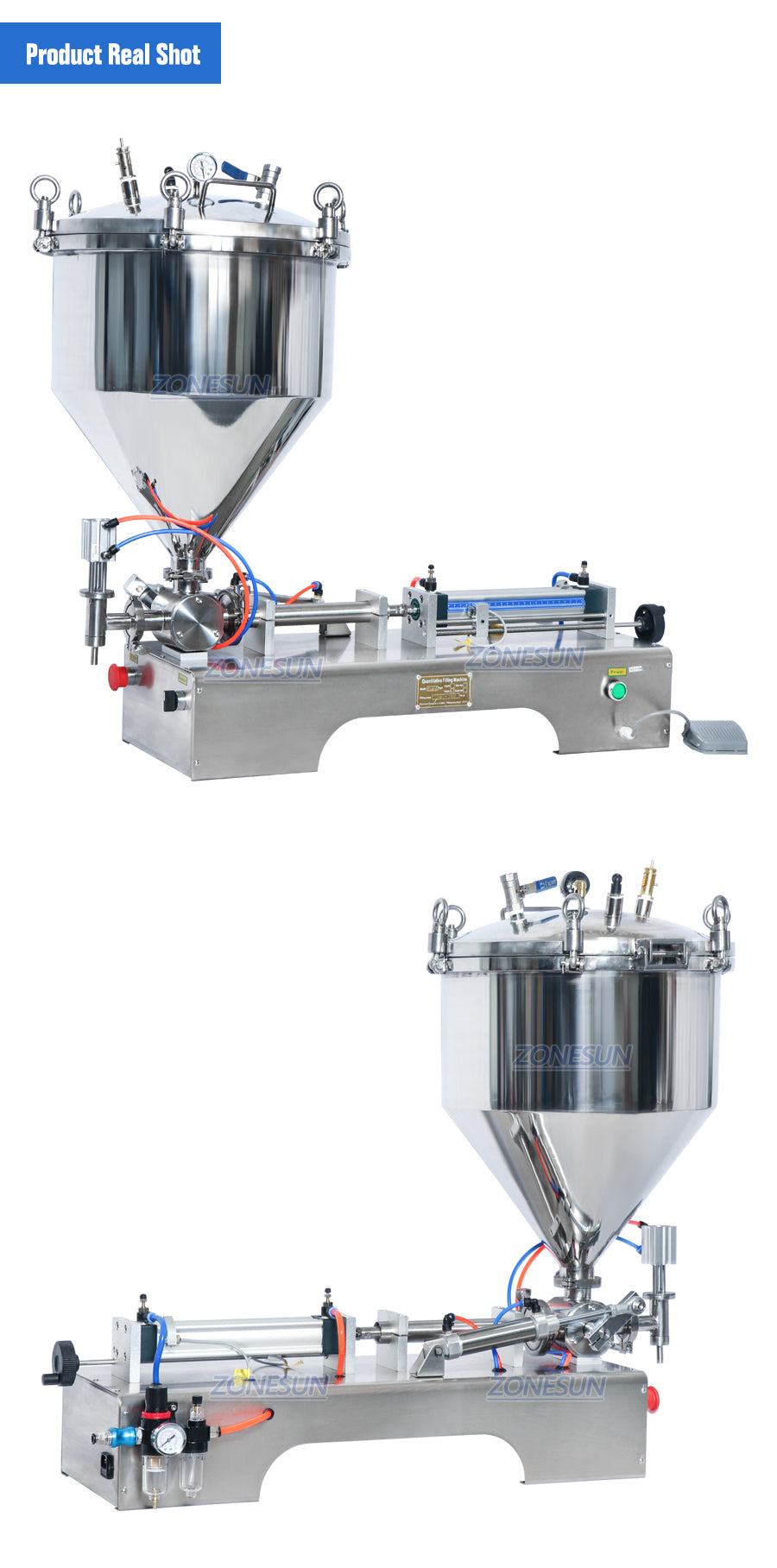 ZONESUN ZS-GTP1 Pressurized Paste Filling Machine With Hopper