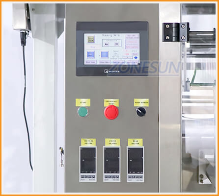 Control Panel of 10 Heads Vertical Form Filling Sealing Machine