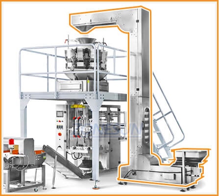 Z Elevator of 10 Heads Vertical Form Filling Sealing Machine